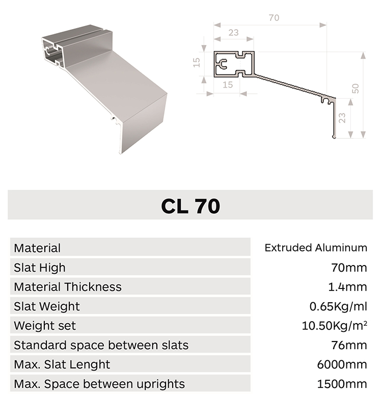 Caracteristica lama cl70