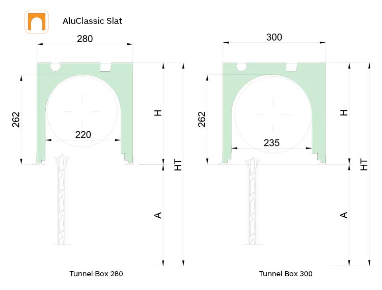 Seccion enrollamiento túnel aluclassic