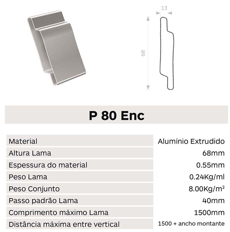 Caracteristica lama P80ENC