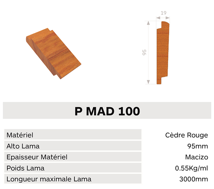 Caracteristica lama pmad100