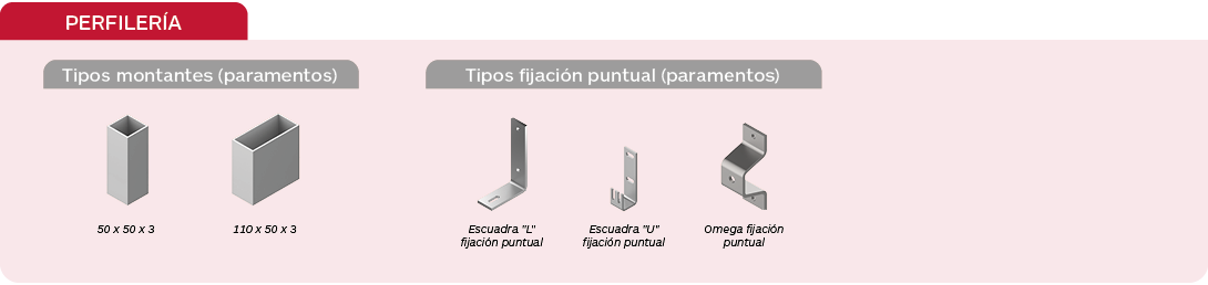 Perfilería lama celosías de aluminio extruido Brise Soleil Serie BS 190 de Gradhermetic