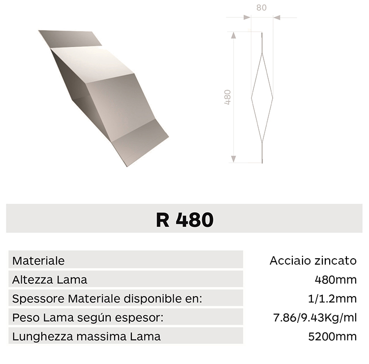 Caracteristica lama R480