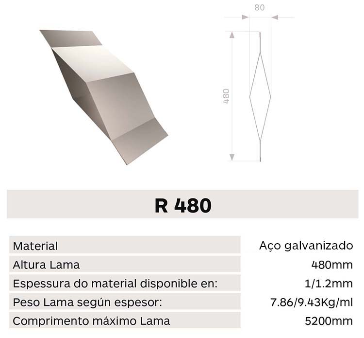 Caracteristica lama R480