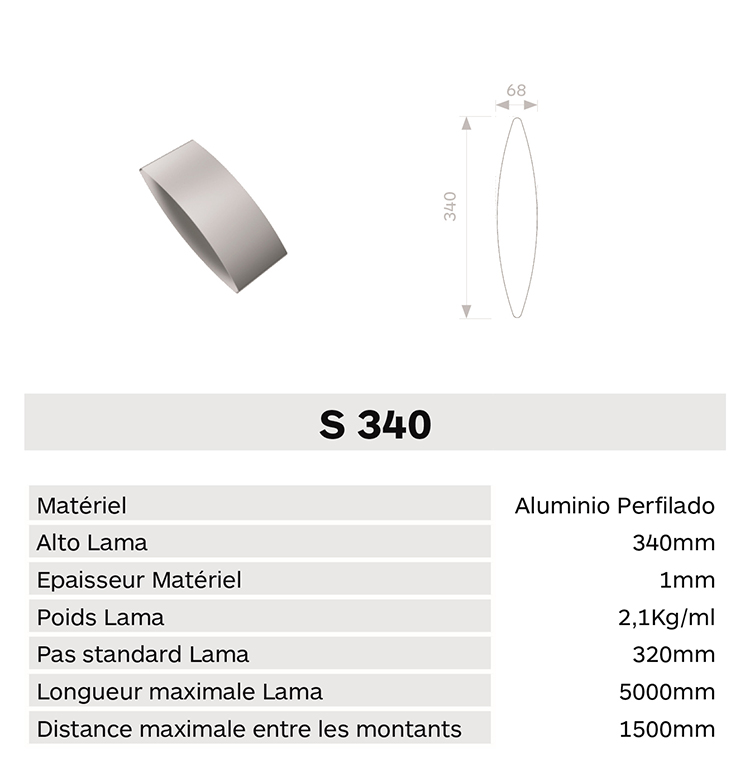 Caracteristica lama S340