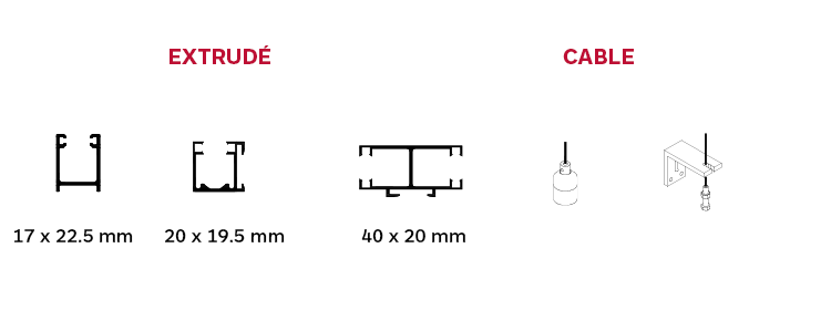 Volets Brises Soleil Orientables à lames empilables Gradstor 90. Guides